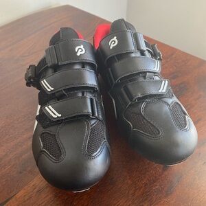 Peloton Shoes Womens 7 38 Black Red Cycling Shoes Bike Cleats Biking Spinning